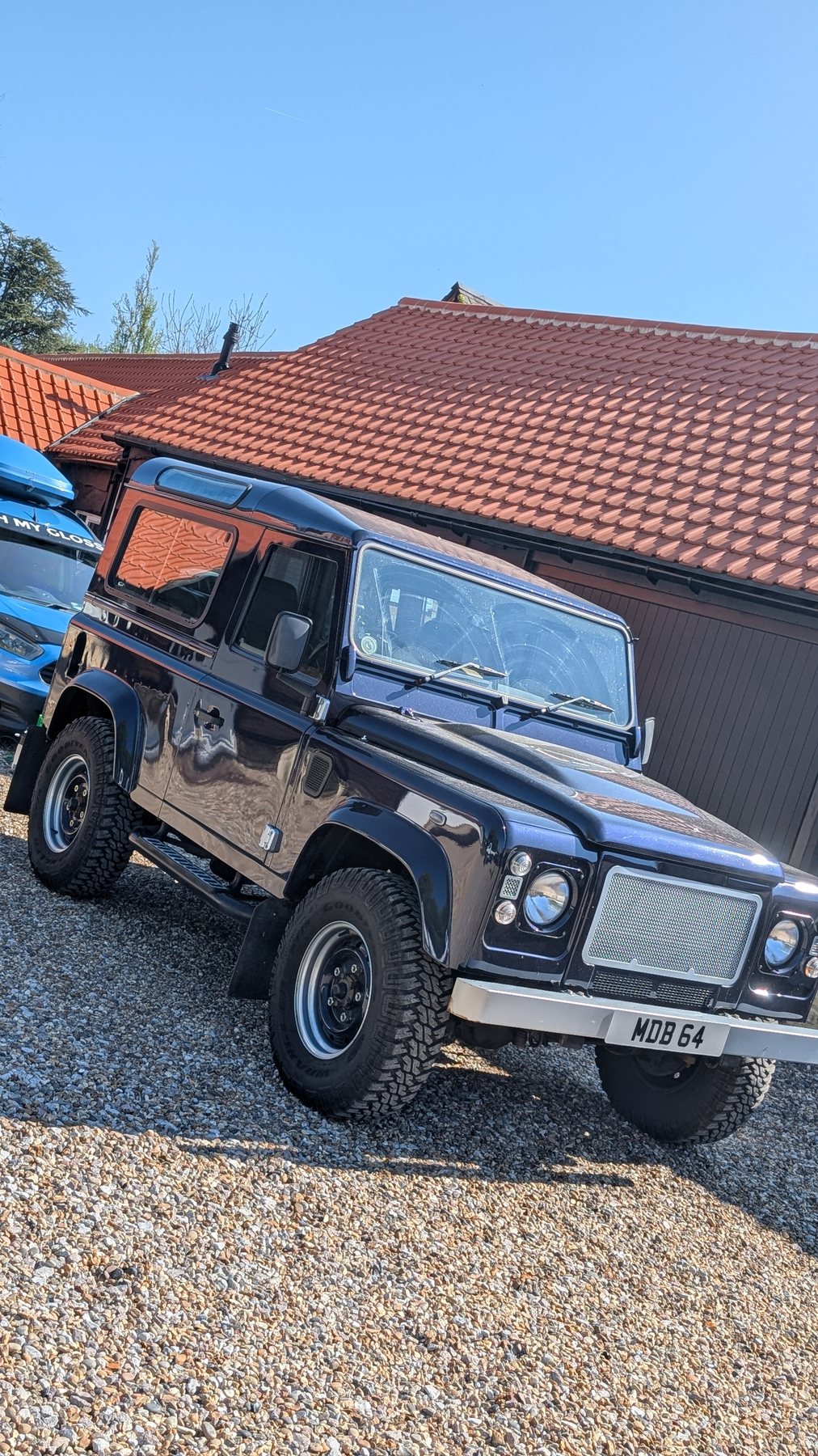 Land Rover Defender before valeting — same day