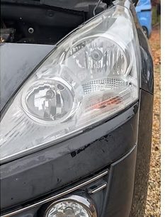 Restored clear headlight